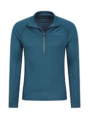 Mountain Warehouse Blue Mens Approach Lightweight Active Midlayer Fleece - Image 2 of 6