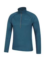 Mountain Warehouse Blue Mens Approach Lightweight Active Midlayer Fleece - Image 3 of 6