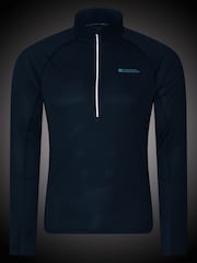 Mountain Warehouse Blue Mens Approach Lightweight Active Midlayer Fleece - Image 5 of 6