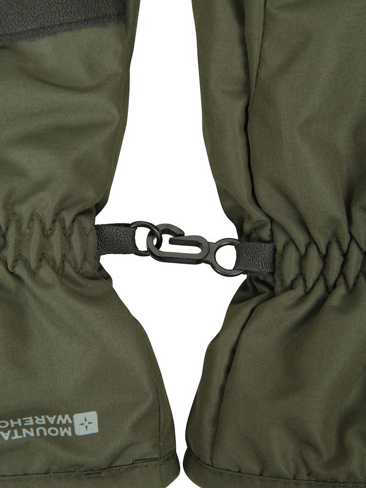 Mountain Warehouse Green Mens Fleece Lined Snow Ski Gloves - Image 7 of 7