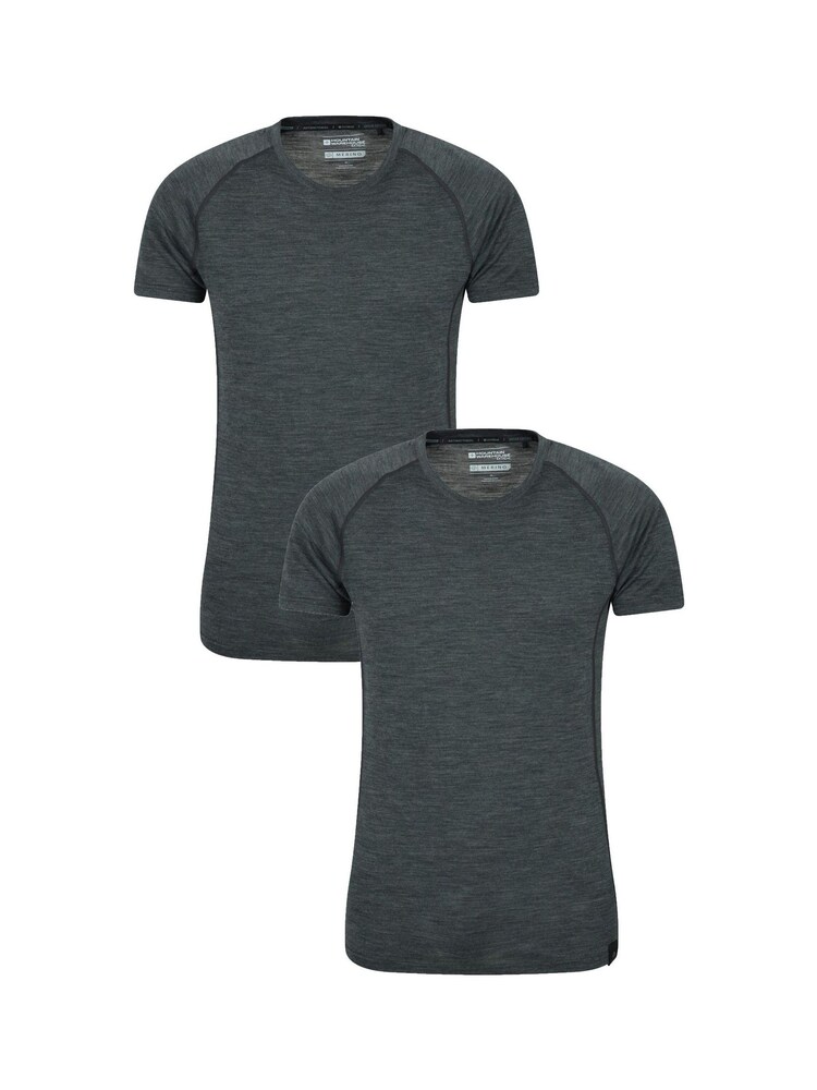 Mountain Warehouse Grey Mens Summit Merino Thermal T-Shirt Multipack - Image 1 of 5