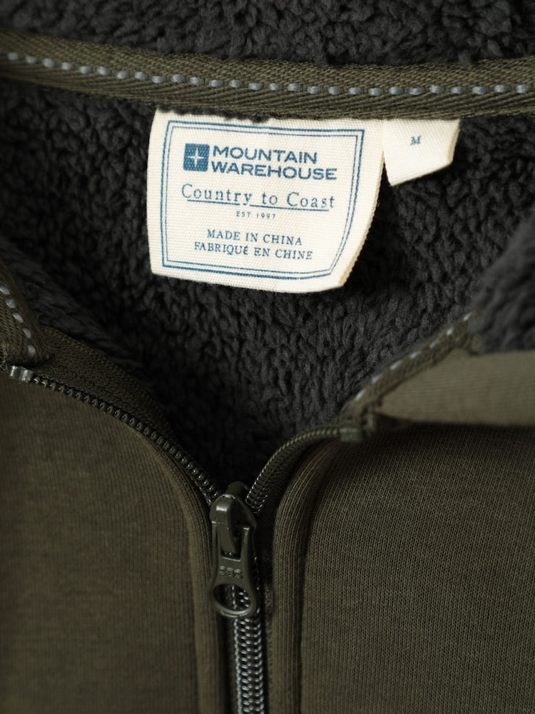 Mountain Warehouse Green Dalton Mens Borg Lined Hoodie - Image 5 of 5