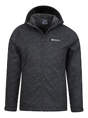 Mountain Warehouse Black Exodus Mens Showerproof Softshell Jacket - Image 6 of 7