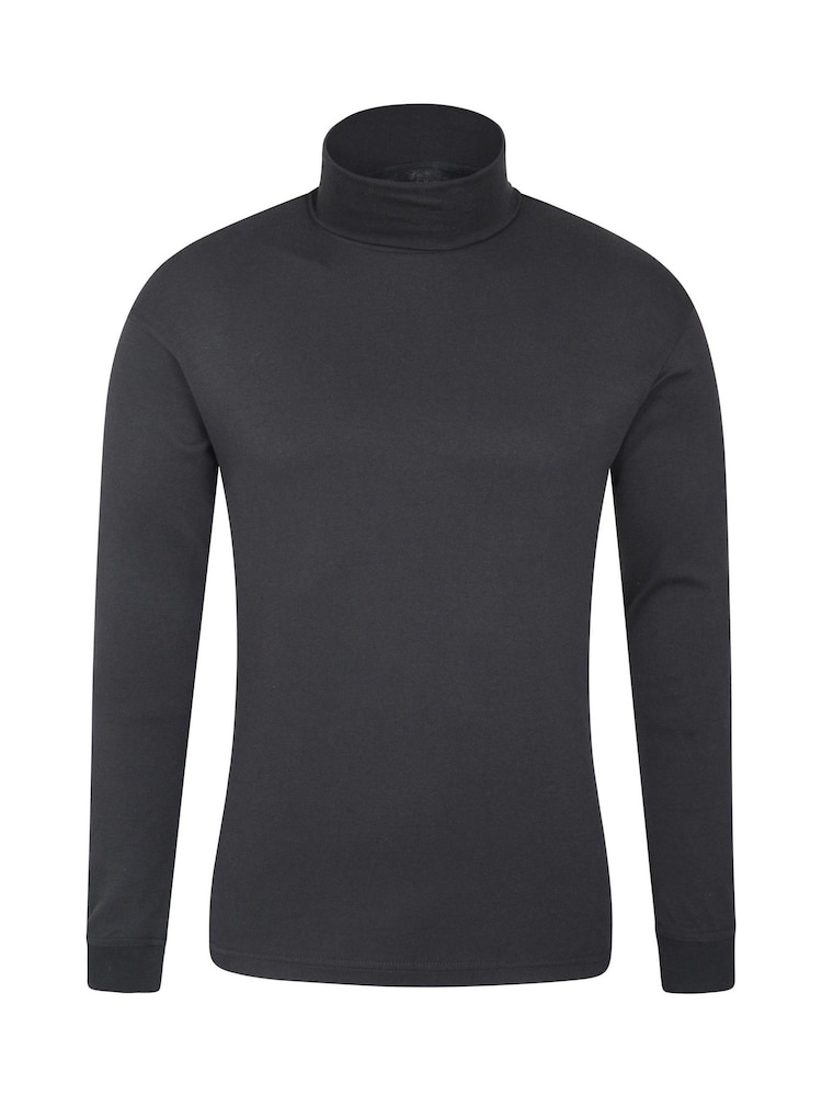 Mountain Warehouse Black Mens Meribel 100% Cotton Thermal Multipack Top - Image 2 of 5