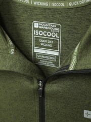 Mountain Warehouse Green Mens Echo Melange Quarter Zip Midlayer Fleece - Image 5 of 6