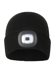 Mountain Warehouse Black Mens Highlands Light Up Beanie - Image 1 of 7