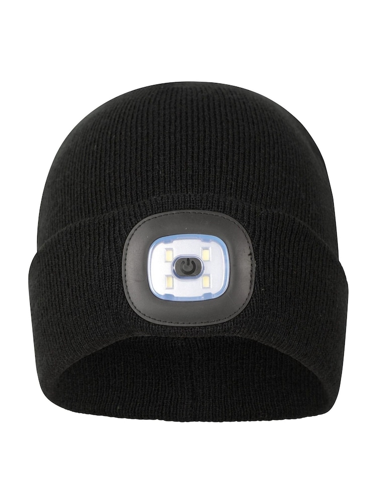 Mountain Warehouse Black Mens Highlands Light Up Beanie - Image 1 of 7