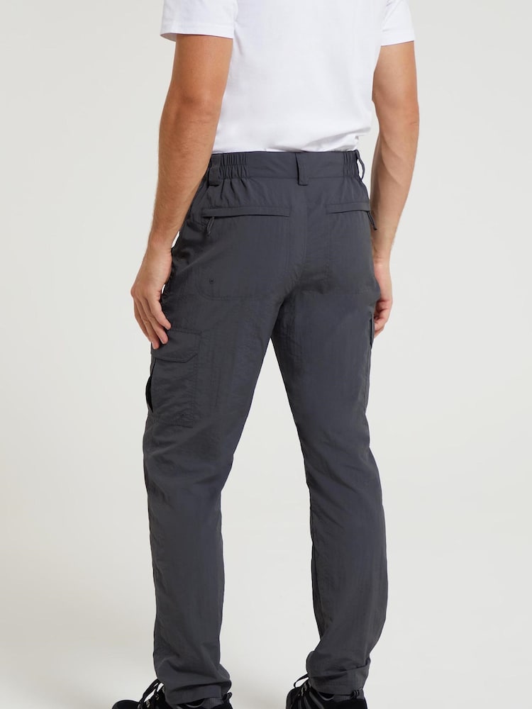 Mountain Warehouse Grey Mens Explore Trousers with UV Protection - Image 2 of 4