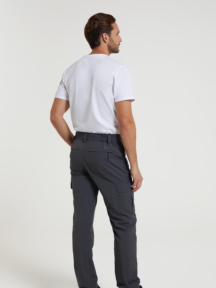 Mountain Warehouse Grey Mens Explore Trousers with UV Protection - Image 3 of 4