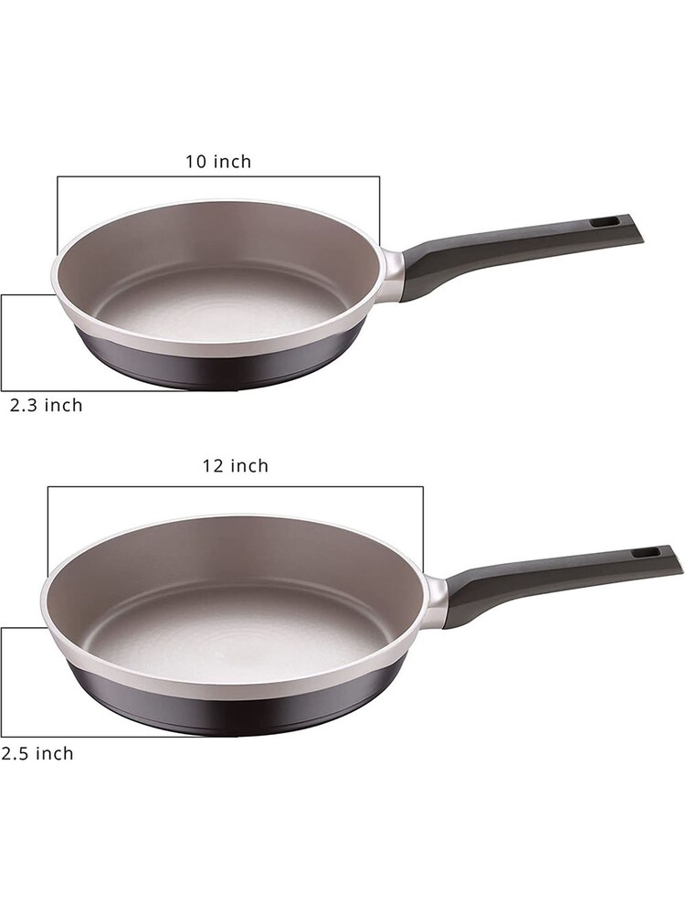 Bergner Set of 2 Brown Gastro Cast Aluminium Frying Pans - Image 4 of 4