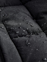 Black Shower Resistant Faux Fur Lined Hooded Padded Coat (3-16yrs) - Image 10 of 11