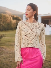 Pink Tailored Satin Midi Skirt - Image 3 of 6