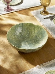 Green Cabbage Hand Painted Serve Bowl - Image 3 of 4