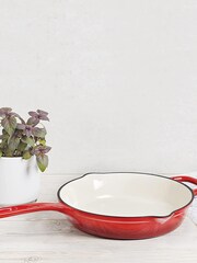 Bergner Red Enamel Cast Iron 25cm Frying Pan - Image 2 of 4