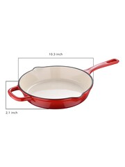 Bergner Red Enamel Cast Iron 25cm Frying Pan - Image 4 of 4