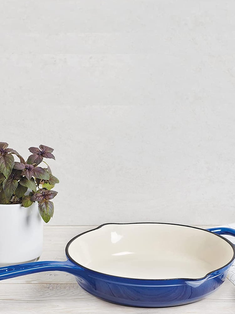 Bergner Blue Enamel Cast Iron 25cm Frying Pan - Image 2 of 4