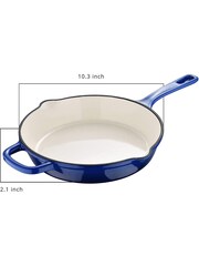 Bergner Blue Enamel Cast Iron 25cm Frying Pan - Image 4 of 4