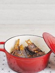 Bergner Red Enamel Cast Iron 5.7L Casserole with Lid - Image 1 of 4