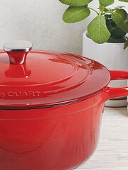 Bergner Red Enamel Cast Iron 5.7L Casserole with Lid - Image 2 of 4