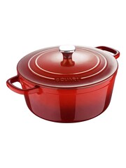 Bergner Red Enamel Cast Iron 5.7L Casserole with Lid - Image 3 of 4