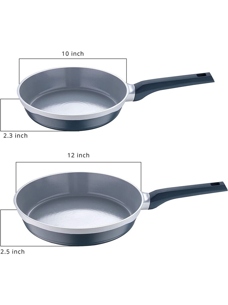Bergner Set of 2 Grey Gastro Cast Aluminium Frying Pans - Image 4 of 4