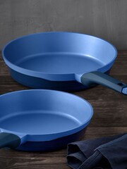 Bergner Set of 2 Blue Gastro Cast Aluminium Frying Pans - Image 3 of 4