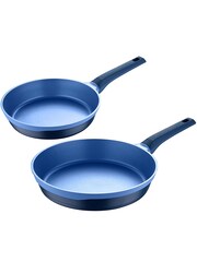 Bergner Set of 2 Blue Gastro Cast Aluminium Frying Pans - Image 4 of 4