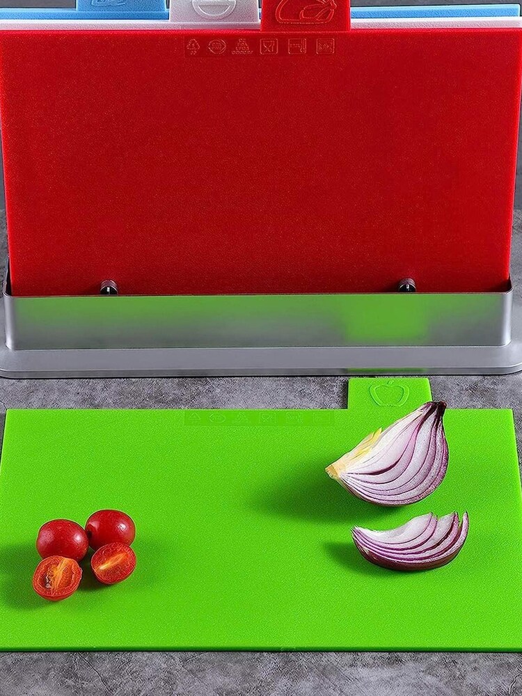 Bergner Multi Set of 5 Colour Coded Chopping Boards - Image 1 of 4 Bergner Multi Set of 5 Colour Coded Chopping Boards - Image 1 of 4