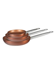 Bergner Set of 3 Copper Non-Stick Frying Pans - Image 1 of 2