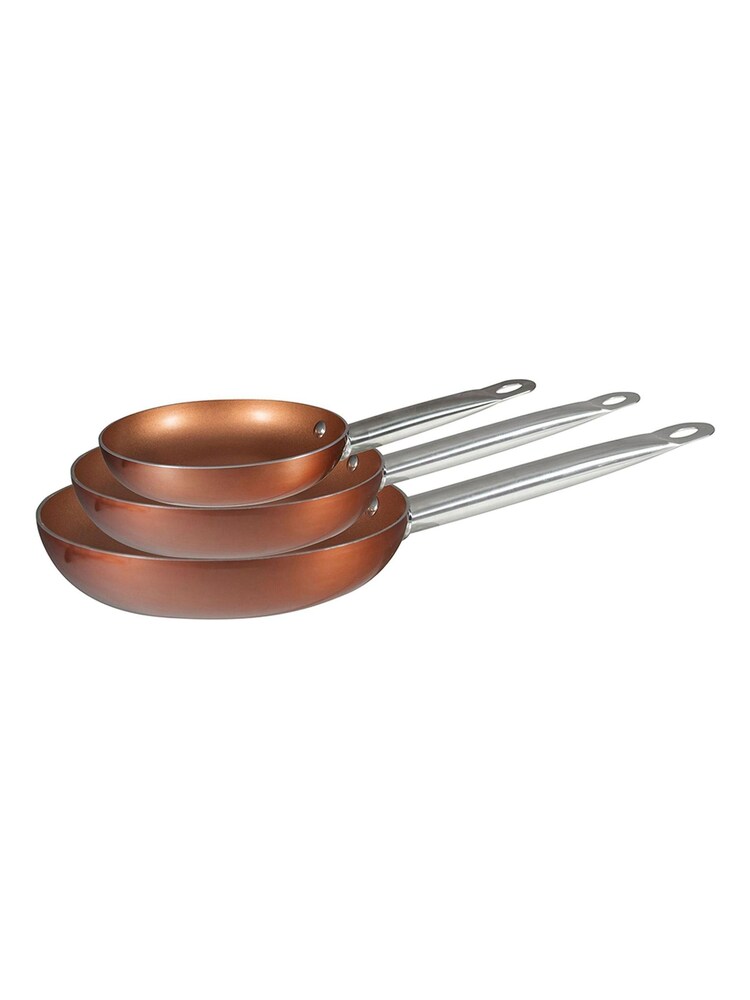 Bergner Set of 3 Copper Non-Stick Frying Pans - Image 1 of 2