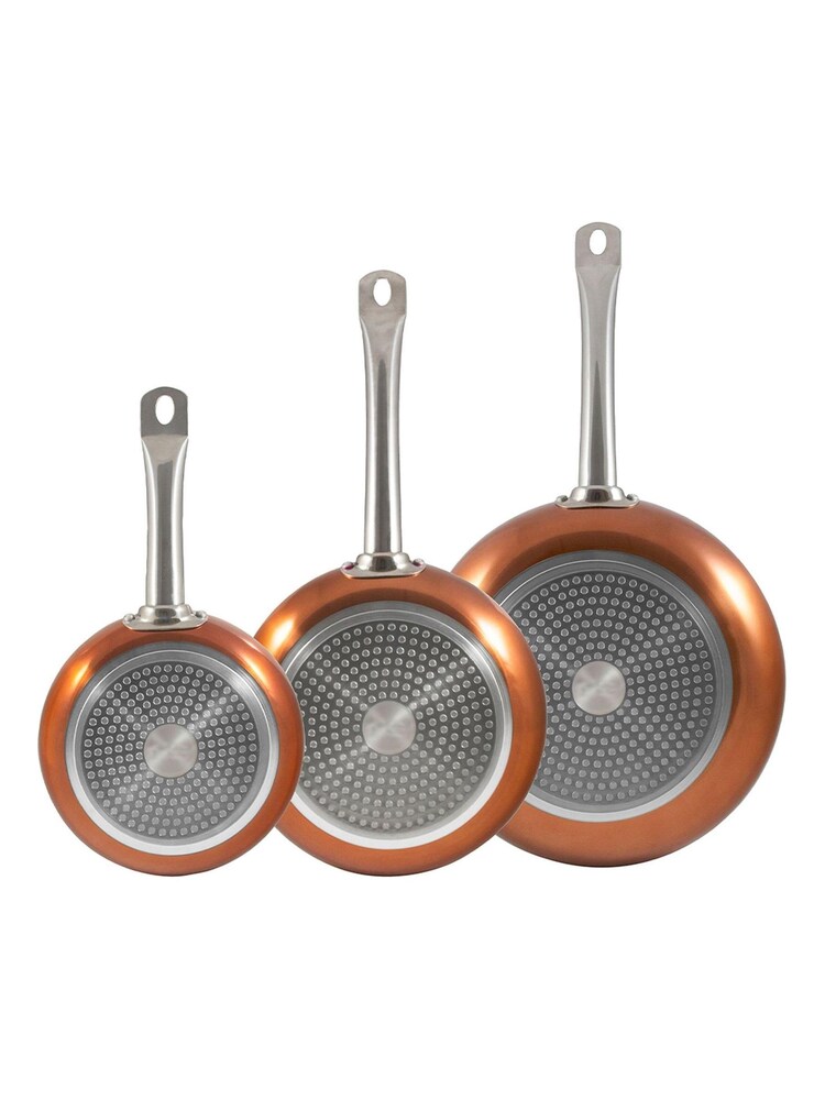 Bergner Set of 3 Copper Non-Stick Frying Pans - Image 2 of 2