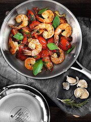Bergner Silver Set of 2 Stainless Steel Frying Pans - Image 2 of 4