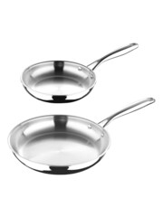 Bergner Silver Set of 2 Stainless Steel Frying Pans - Image 3 of 4