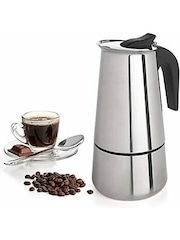 Bergner Silver Espresso Barista Induction Stainless Steel Coffee Maker 6 Cups - Image 3 of 4