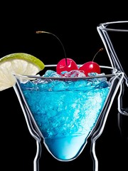 Bergner Set of 2 Double Walled Cocktail Glasses - Image 3 of 4