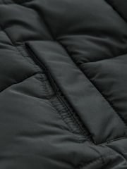 Black Regular Length Shower Resistant Fur Lined Hooded Padded Coat (3-16yrs) - Image 11 of 11