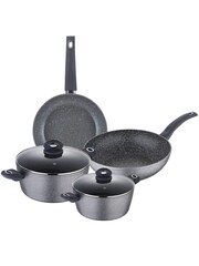 Bergner Set of 6 Grey Orion Forged Aluminium Induction Saucepan Set - Image 3 of 4