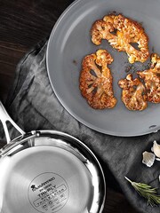 Bergner Silver Set of 2 Stainless Steel Frying Pans - Image 1 of 4