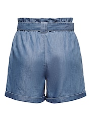 ONLY Blue Denim Tie Waist Shorts - Image 7 of 7