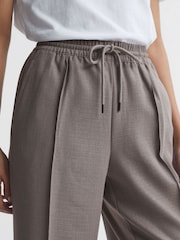 Reiss Mink Sunnie Drawstring Wide Leg Trousers - Image 3 of 5