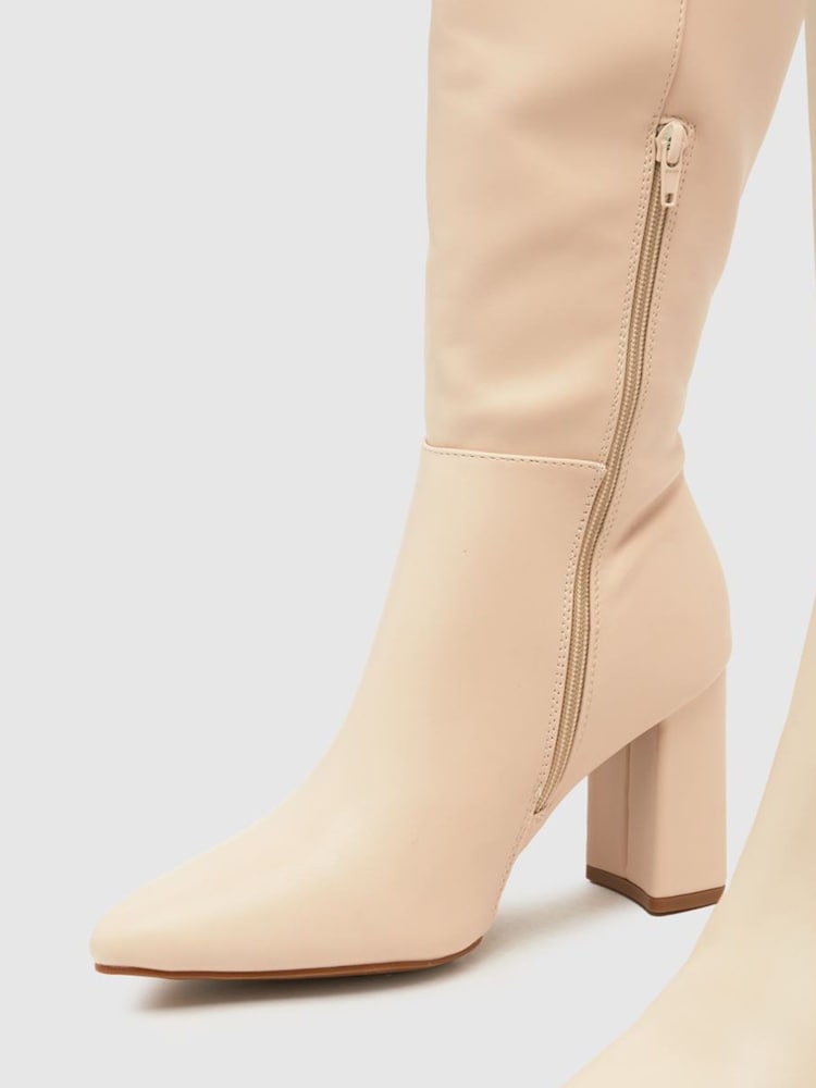 Schuh Dua Block Heel Knee High Boots - Image 4 of 4