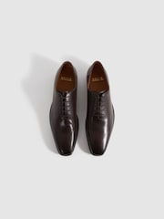 Brun foncé - Chaussures à lacets en cuir Reiss Mead - Image 3 de 5