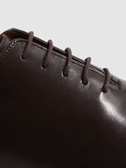 Brun foncé - Chaussures à lacets en cuir Reiss Mead - Image 5 de 5