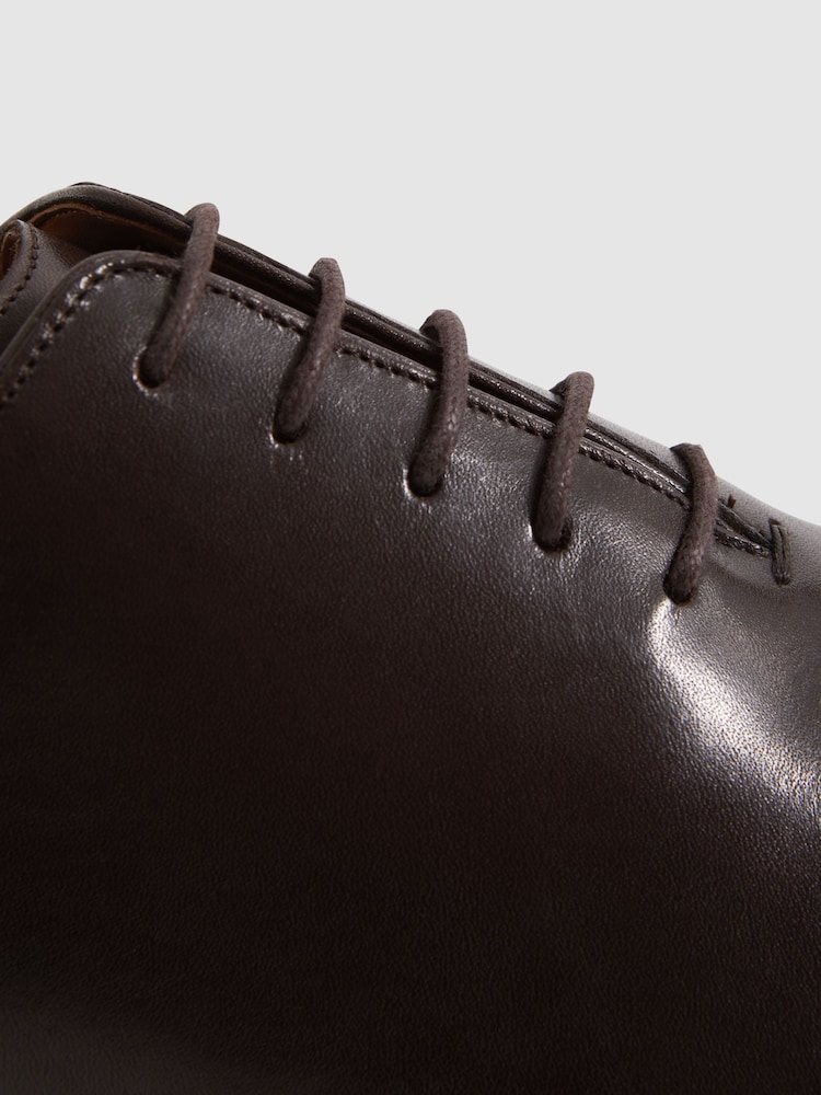 Brun foncé - Chaussures à lacets en cuir Reiss Mead - Image 5 of 5
