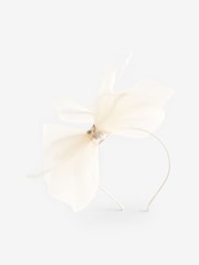 Ivory Wedding Fascinator - Image 3 of 3