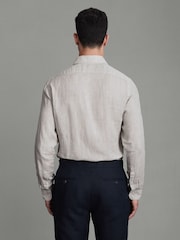 Reiss Stone Ruban Linen Button-Through Shirt - Image 5 of 5