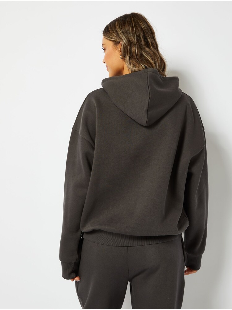 Skinnydip Oversized Good Times Black Hoodie in Acid Wash - Image 2 of 3