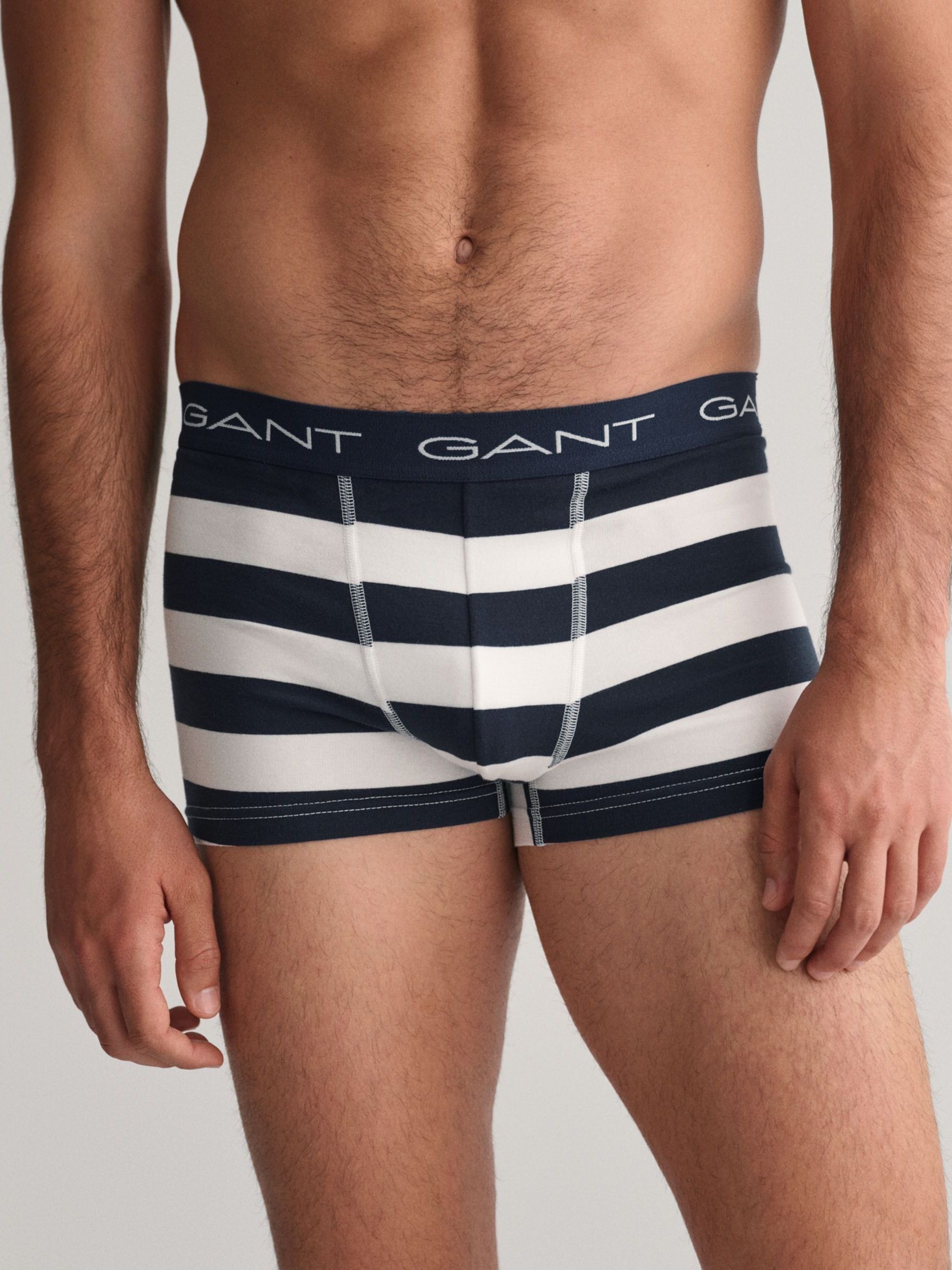 GANT Blue Striped Trunks Gift Box 3 Pack - Image 6 of 9