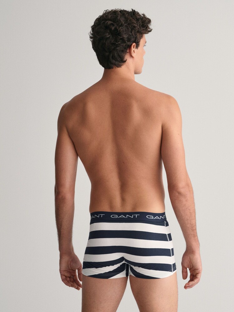 GANT Blue Striped Trunks Gift Box 3 Pack - Image 8 of 9
