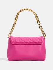 Skinnydip Farah Sac à bandoulière rose clouté avec chaîne - Image 2 of 5